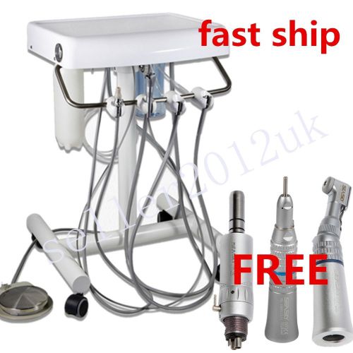 Portable standard dental delivery mobile cart unit + 4h low speed handpiece kit for sale