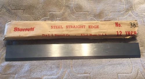 Starrett -12 Inch Straight Edge, Bevel One Edge,  No. 385