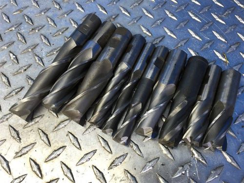 LOT OF ASSORTED HSS ENDMILLS END MILLS 5/8&#034; TO 1-1/4&#034;