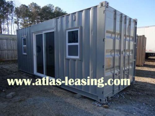 Refurbished/20&#039; shipping container with sliding glass door and windows for sale
