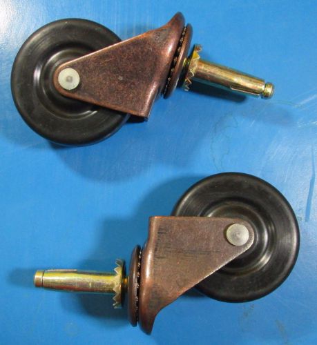 2&#034; Stem Rubber Wheel Caster #183-5859 Pack Contains (2) Wheels