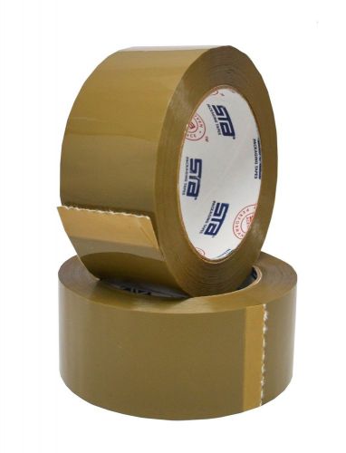 2&#034; x 110 Yard Tan Premium Packing Tape (1 Roll) - STA 1182 Supreme Carton Sea...