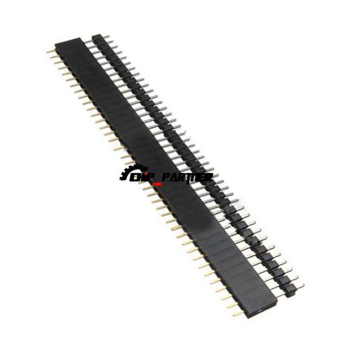 10 pair 2.54mm 1x40 pin header single row straight male + female for arduino diy for sale