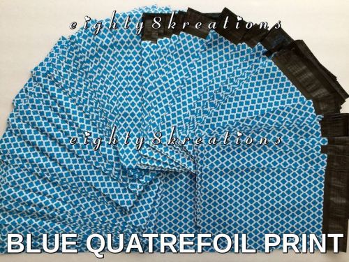Blue quatrefoil print 9x12 flat poly mailers postal packaging envelopes bags for sale