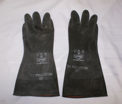 HEAVY DUTY INDUSTRIAL BLACK RUBBER GLOVES Size 9