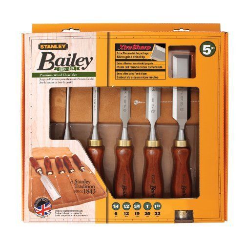 5 Piece Carving Chisels Tool Razor Wood Blade Stanley Bailey Chisel Set Working