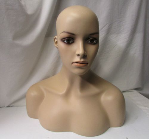 Female Bust Mannequin Head Display ~ Wigs, Hat, Scarves &amp; More ! 16&#034;H x 15&#034;L