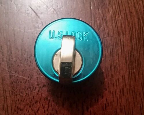 1&#034; mortise thumb turn cylinder u.s lock. polished brass. new. for sale