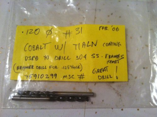 LOT OF 2 CLEVELAND Right Hand Screw Machine Length Drill Bit 75910299