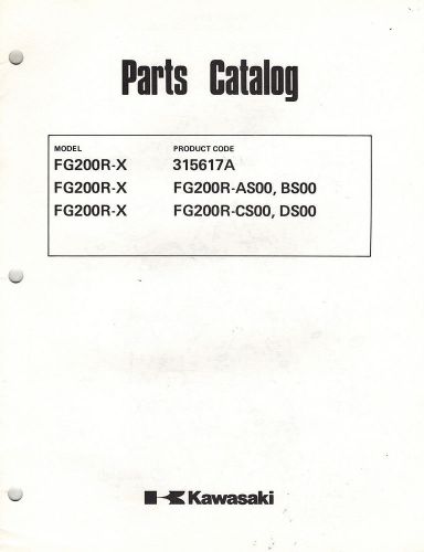 KAWASAKI  FG200R-X (see picture for codes)   AIR COOLED  ENGINES  PARTS  MANUAL