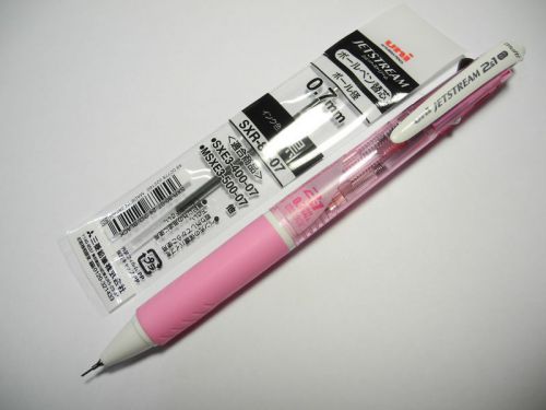 Uni-Ball Multi-Function 2 in1 Jetstream 0.7mm ball point pen + pencil, Clear PK