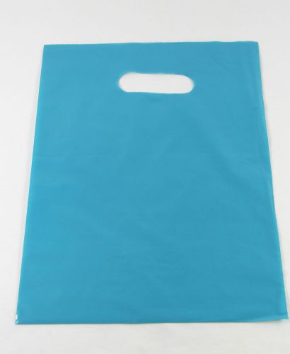 25   9&#034; x 12&#034; BLUE  GLOSSY Low-Density Plastic Merchandise or Party Bags