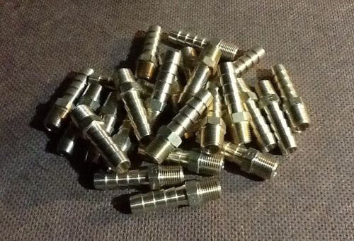 Hose barb fittings 5/16 i.d. hose x 1/8 male npt - brass (25 pcs) insert style for sale