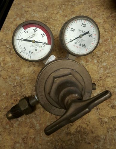 Victor equipment co. welding  gas regulator / original brass gauges sr41 for sale