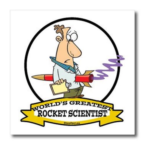 3dRose ht_103510_1 Worlds Greatest Rocket Scientist Iron on Heat 8x8&#034; - H15 107A
