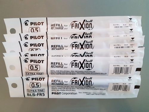 Pilot FriXion 0.5mm Roller ball pen refill (6 blue)