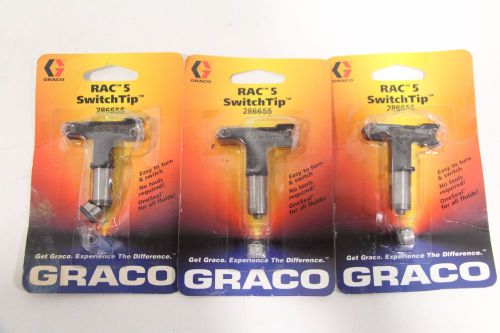 Lot of (3) Graco OEM RAC 5 SwitchTip 286655 655 L06C Airless Tip