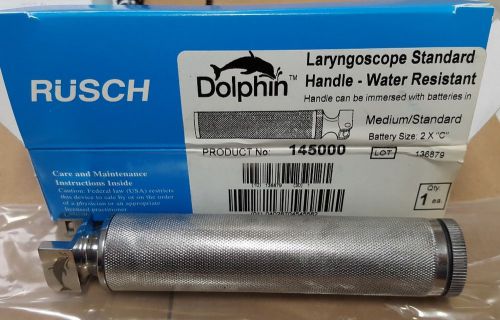 New Rusch Dolphin Standard Laryngoscope Handle Medium Water Resistant 145000