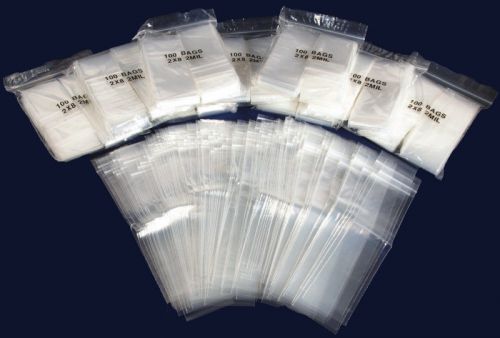 1000 Ziploc Zipper Bags Plastic Baggie Ziplock 2&#034;X 8&#034;