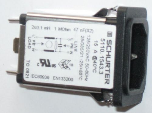 Schurter Line Filter PEM 5100 5110.1543.3 15A Medic 110V 240V VAC