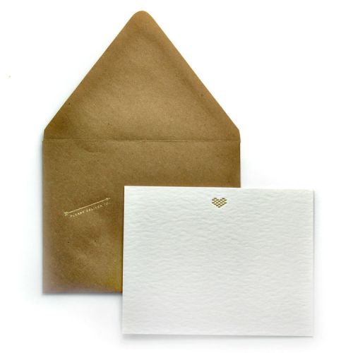 Haute Papier - Stationery - Arrow Mail - Heart - Gold Foil