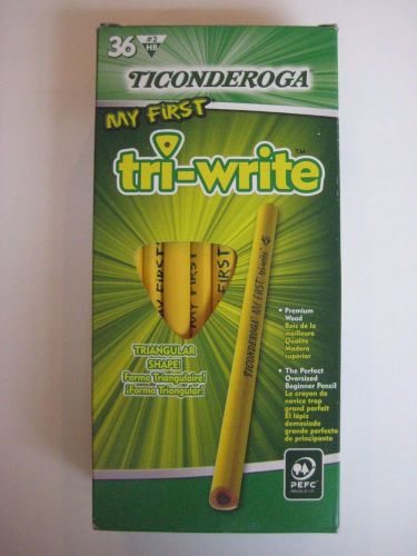 36 Ticonderoga My First Tri-Write Oversize Triangular Premium Wood Pencils 13084