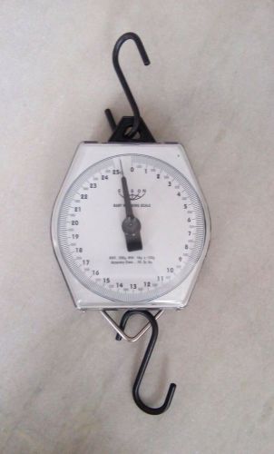 Mechanical hanging scale 25kg metal body robust heavy for sale