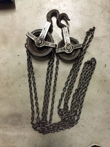 Vtg  thern 1/2 ton differential block and tackle chain hoist 1000 lb  lift barn for sale