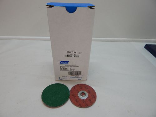 Norton 3&#034; Speed-Lok 36 Grit Ceramic aluminum Oxide 25 discs Quick Change
