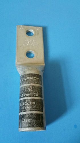 Burndy YA39-2N Compression Lug For Copper 750 kcmil,  Two 1/2&#034; Holes