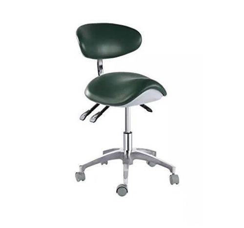 Dental Doctors&#039; Working Stool Medical Saddle Mobile Chair PU Leather New