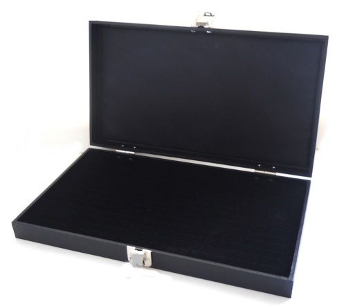 1 Wholesale Solid Top Lid Black 144 Ring Display Portable Storage Boxes Case