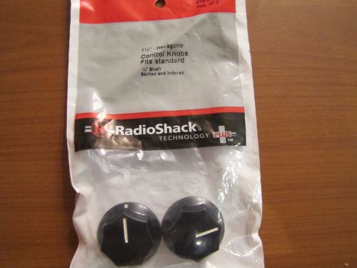 1 1/4&#034; Hexagonal Control Knobs - Standard 1/4&#034; shaft - Skirted and Indexed-2 Pkg
