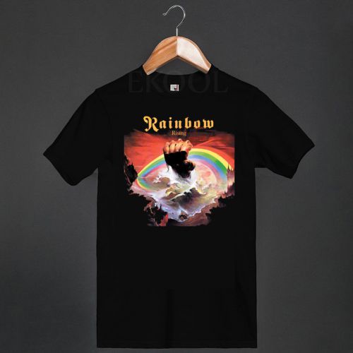Official Rainbow Rising Graphic T-Shirt English Rock Band Ritchie Blackmore
