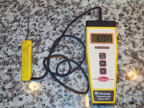 Cooper fw 2000 thermocouple -100 to 500f waterproof for sale