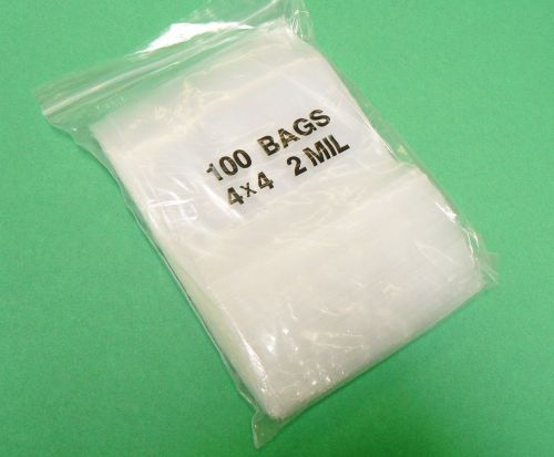 4&#034; zip lock reclosable clear bags 2mil poly zip seal bag 4 x 4 100 ziplock bags for sale