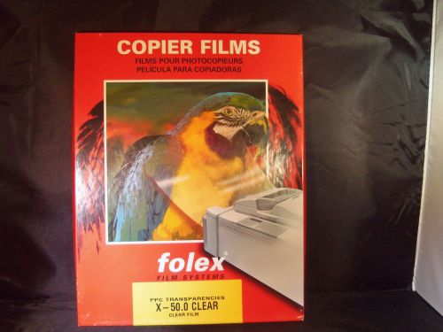 Folex Copier Film Transparencies Film 100 Sheets 8.5 x 11 X - 50.0 Clear