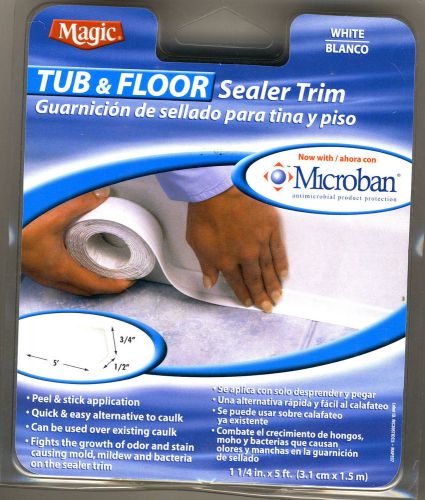 Magic Tub &amp; Floor Sealer Trim. Brand New package. White. See Two scans.