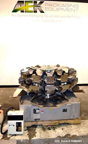 Used- ishida 14 head computer weigher, model ccw-s-210-wp, stainless steel conta for sale