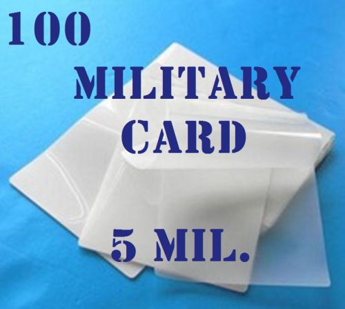 5 Mil MILITARY CARD Laminating Laminator, Pouch Sheets 2-5/8 x 3-7/8  100 PK