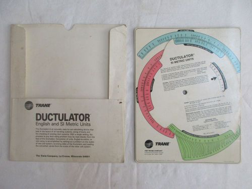 DUCTULATOR English and SI Metric Units 1976