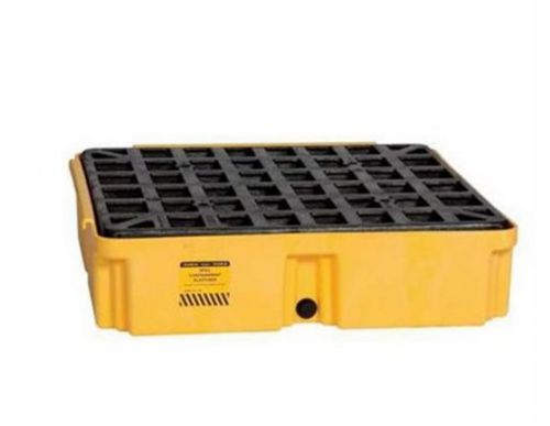 New 1 Drum Spill Containment Platform,w/ Drain Removable Grating ,12 gal., Home