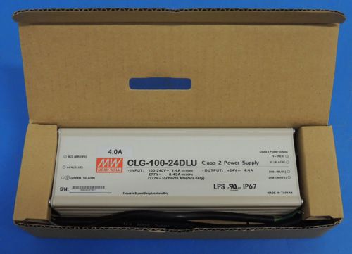 NEW Mean Well CLG-100-24-DLU Dimmable LED Power Supply 24V 4A PFC 100W