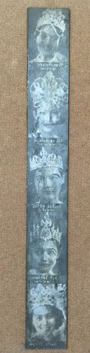 1938 RARE ANTIQUE METAL BLOCK MOLD FOR PRINTING PHOTOGRAPH MISS THAILAND SIAM
