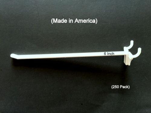 (250 pack) 6 inch glass-fiber filled plastic peg hooks for 1/8&#034; &amp; 1/4&#034; pegboard for sale