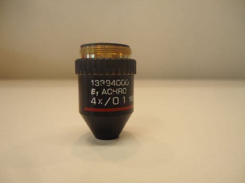 L6: Leica 160/0.17 E1 ACHRO 4X/0.1 160/- Microscope Objective