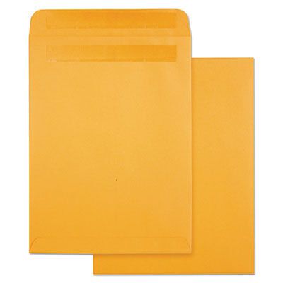 High Bulk Self-Sealing Envelopes, 10 x 13, Kraft, 100 per Box