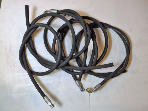 3/8&#034; x 3.5&#039;-6.5&#039; Hydraulic Hoses with JIC Fittings  Lot of 6  Total of 26.5&#039;+