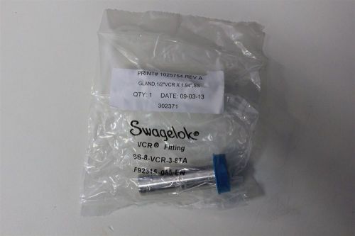 New factory sealed swagelok vcr tube fitting adapter gland ss-8-vcr-3-8ta for sale