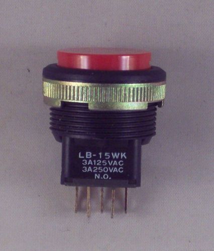 Momentary Push Button Switch Red LB15WK 3A 125VAC N.O. LB-15WK Arcade Parts